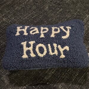 Blue 'Happy Hour' Decorative Pillow